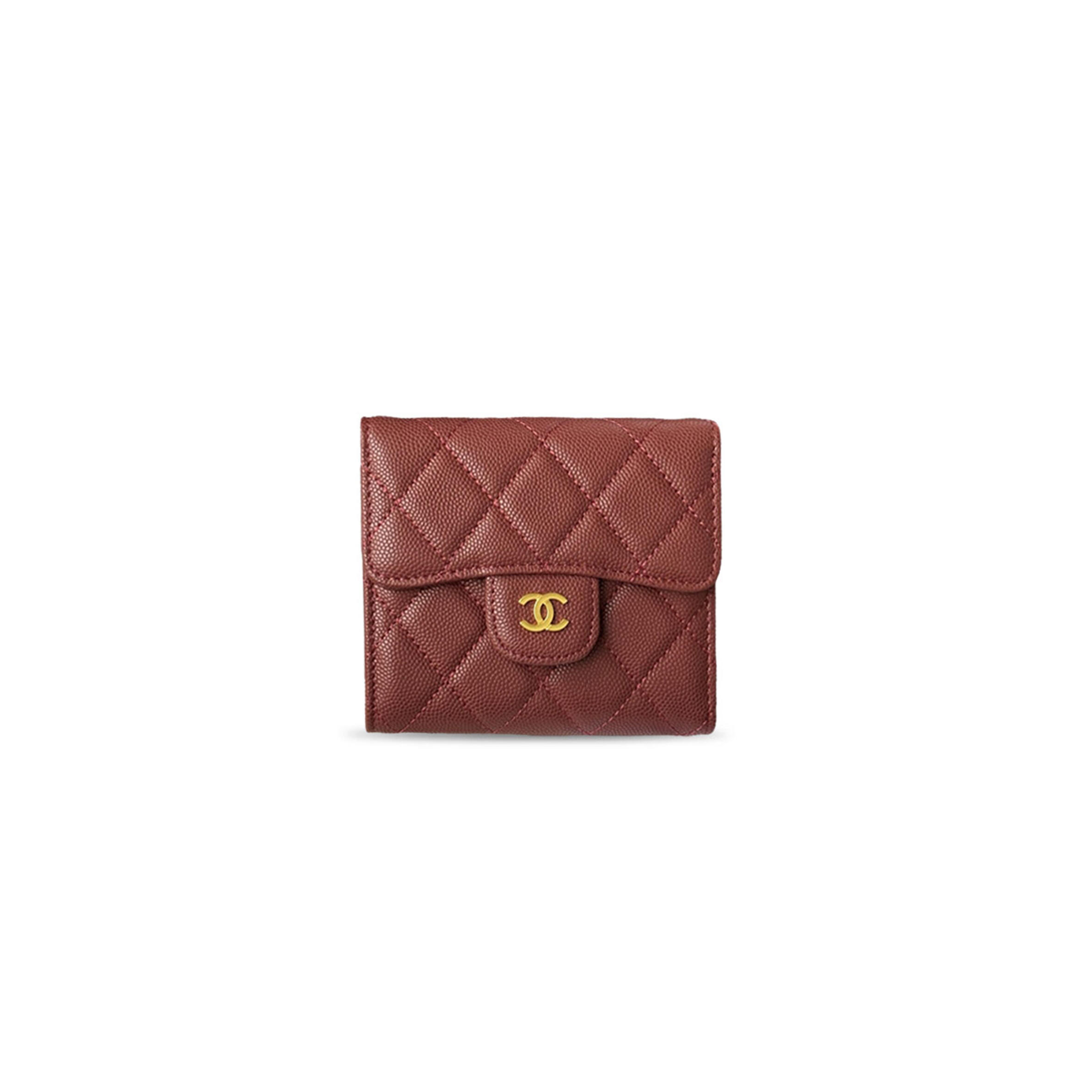 CHANEL QUILTED TRI-FOLD FLAP WALLET (11.5*10.5*3cm)